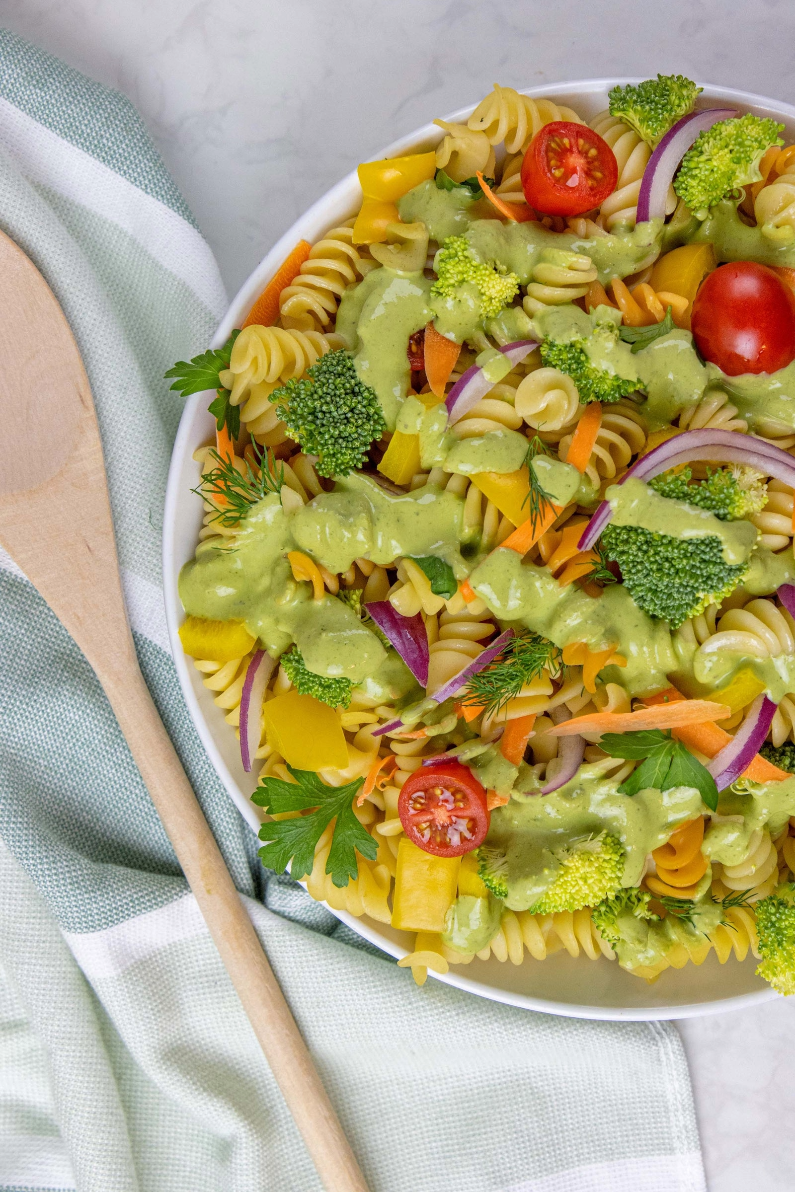Udo’s Green Goddess Pasta Salad