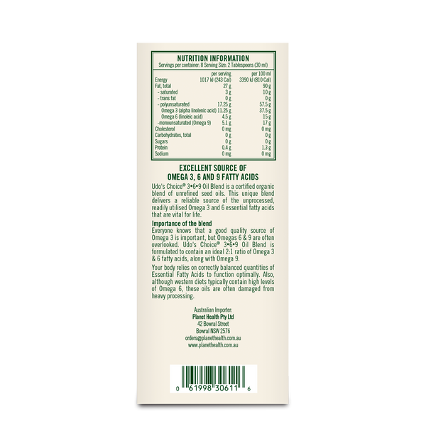 Udos' Oil Omega 3·6·9 Blend