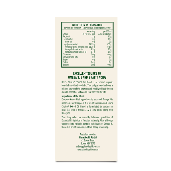 Udos' Oil Omega 3·6·9 Blend